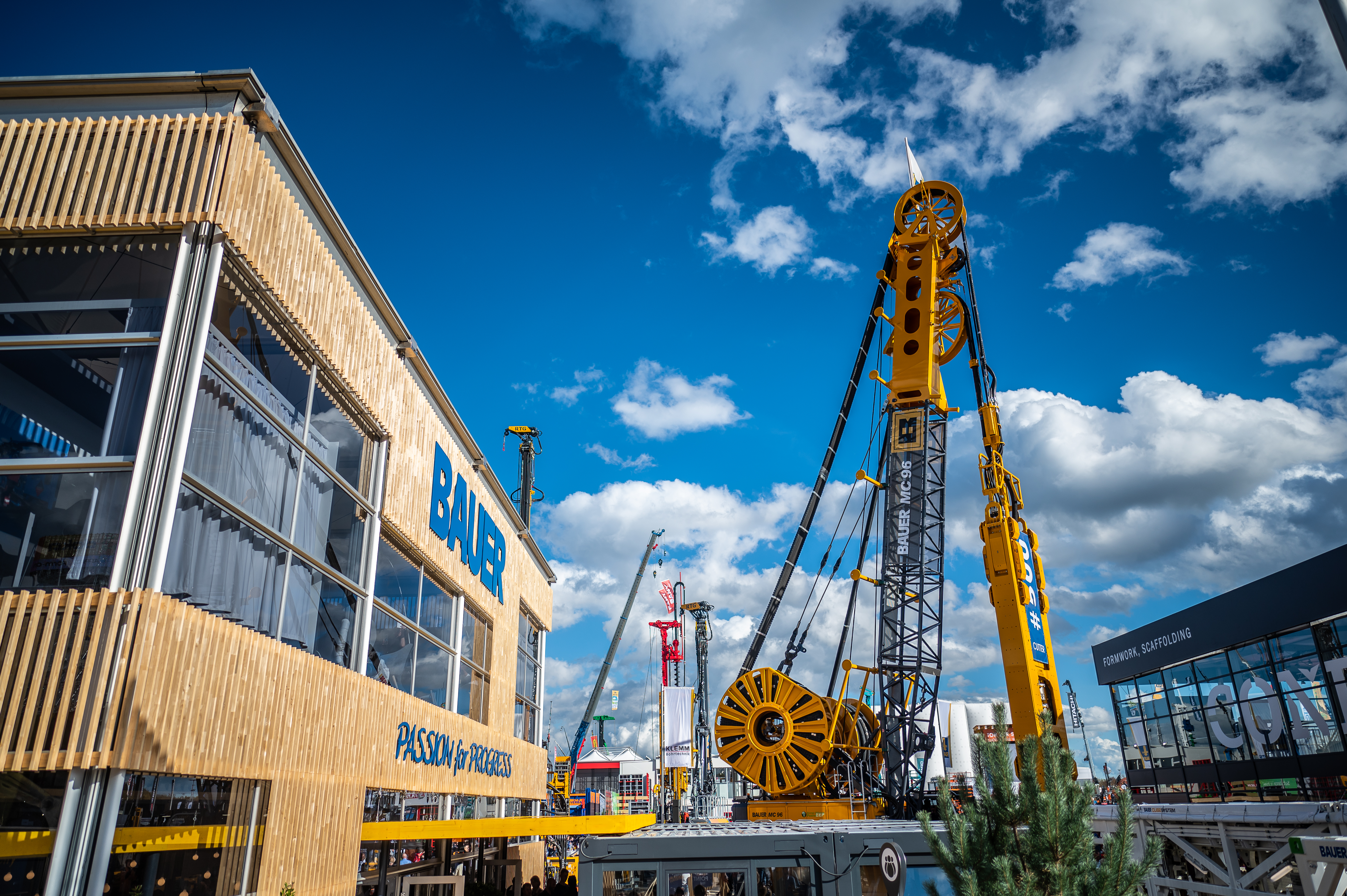 The Bauer booth at the Bauma in Munich