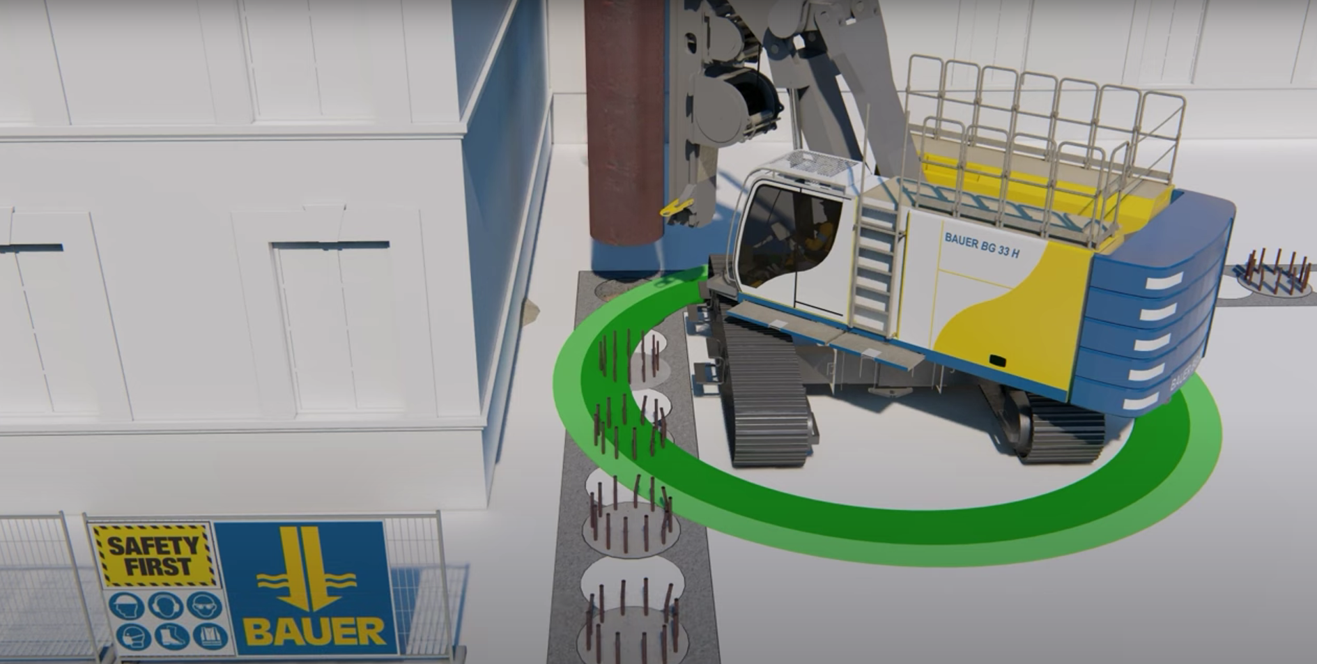 Higher outreach for Bauer rotary drilling rigs thanks to the Stability Plus assistance system