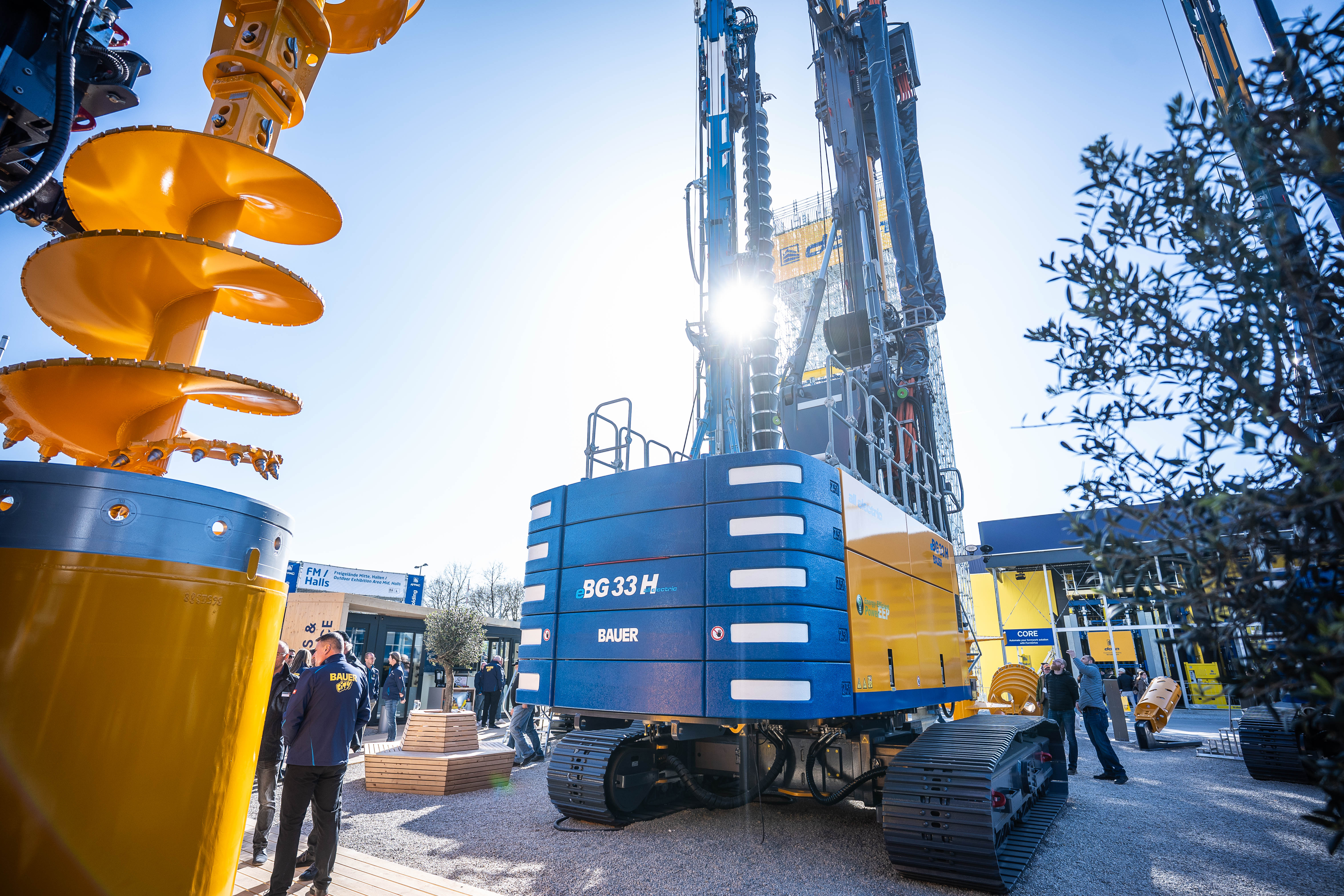 BAUER BG 33 H drilling rig at bauma 2025 in Munich