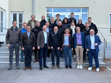 Kick-off event in October 2023 – The consortium is made up of BAUER Maschinen GmbH along with the Professorship for Fluid Systems Technology and the Chair for Fluid Mechanics at the FAU Erlangen–Nuremberg. 