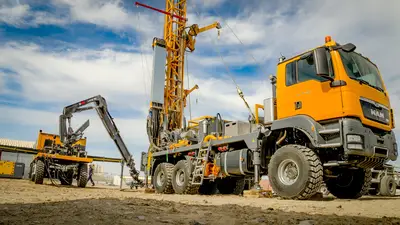 RB 65 with special equipment for operation in the desert of Kazakhstan with automated drill string handling system