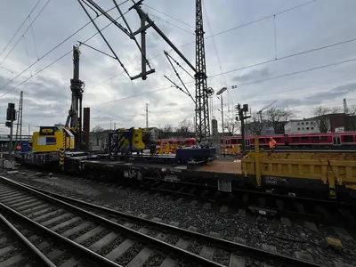 RTG Track Piler at Ulm main station
