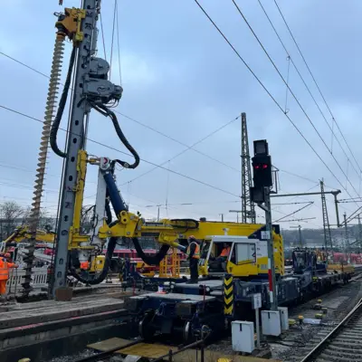 RTG Track Piler at Ulm main station